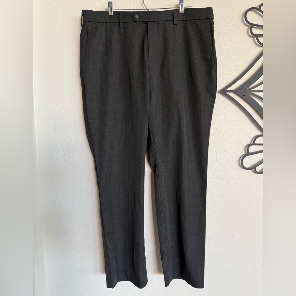 PERRY ELLIS PORTFOLIO Men's Classic Dress Pants- Charcoal - 36/30